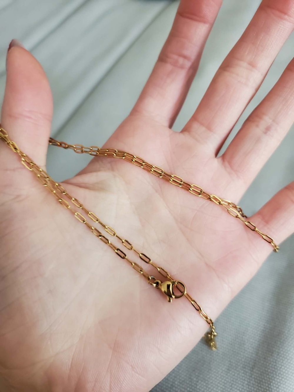 Gold Paperclip Chain Necklace - Women Jewelry